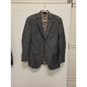 Pronto Uomo Signature Mens 38R Gray Wool Blazer Italy Suit Jacket Regular